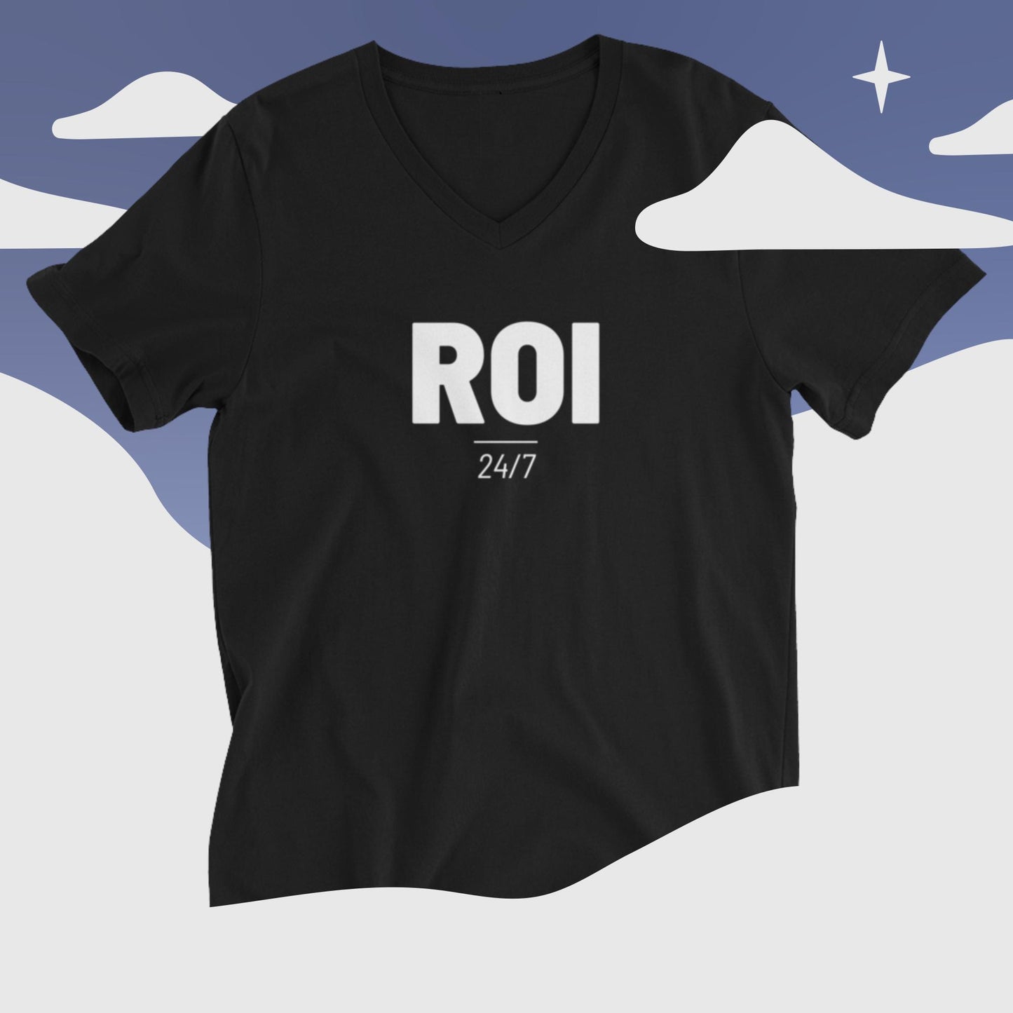 ROI 24-7 Unisex Short Sleeve V-Neck T-Shirt